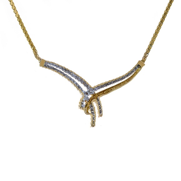 0.65 Ct. Tw. Round Cut Diamond 14k Gold Necklace - Picture 3 of 6